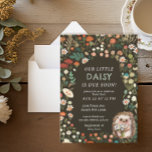 Cute Daisy Woodland Animal Forest Baby Shower Invitation<br><div class="desc">A little daisy is due soon! Celebrate your baby with these whimsical enchanted forest and woodland hedgehog baby shower invitations!</div>