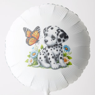 Cute Dalmatian/Butterfly friends Balloon