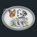 Cute Dalmatian/Butterfly friends Belt Buckle<br><div class="desc">.</div>