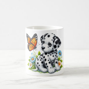 Cute Dalmatian/Butterfly friends Coffee Mug