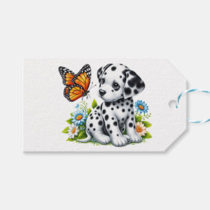 Cute Dalmatian/Butterfly friends Gift Tags