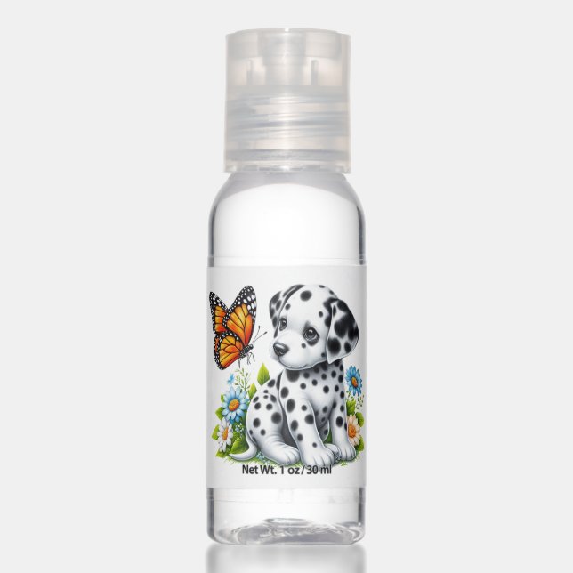Cute Dalmatian/Butterfly friends Hand Sanitizer (Front)