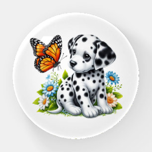 Cute Dalmatian/Butterfly friends Paperweight