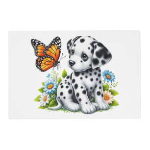 Cute Dalmatian/Butterfly friends Placemat