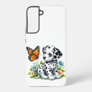 Cute Dalmatian/Butterfly friends Samsung Galaxy S22+ Case