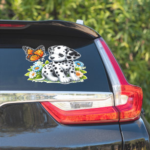 Cute Dalmatian/Butterfly friends Sticker