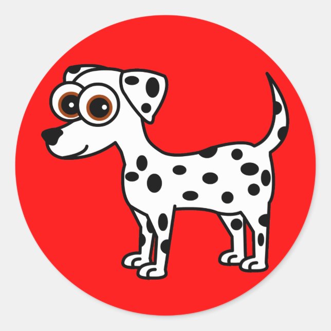 Cute Dalmatian Cartoon Stickers (Front)