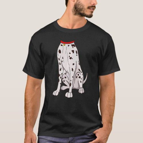 Cute Dalmatian Costume For Halloween Dog Animal Co T_Shirt