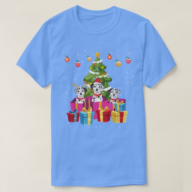 Cute Dalmatian Dog Christmas Tree Decorations  T-Shirt (Design Front)