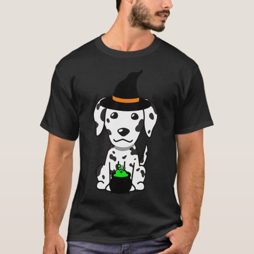 Cute dalmatian dog is a witch T_Shirt