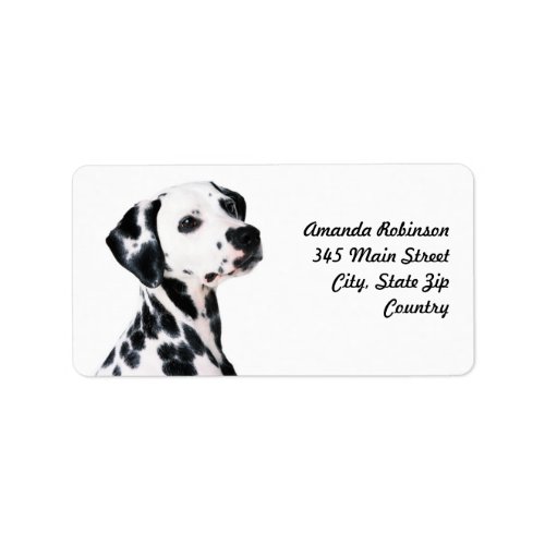 Cute Dalmatian Dog Label
