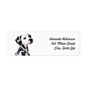 Cute Dalmatian Dog Label