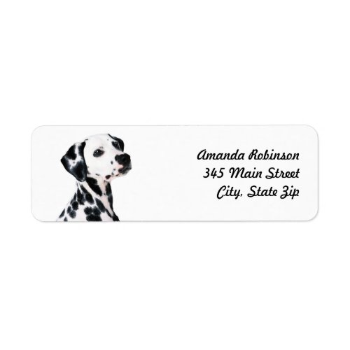 Cute Dalmatian Dog Label