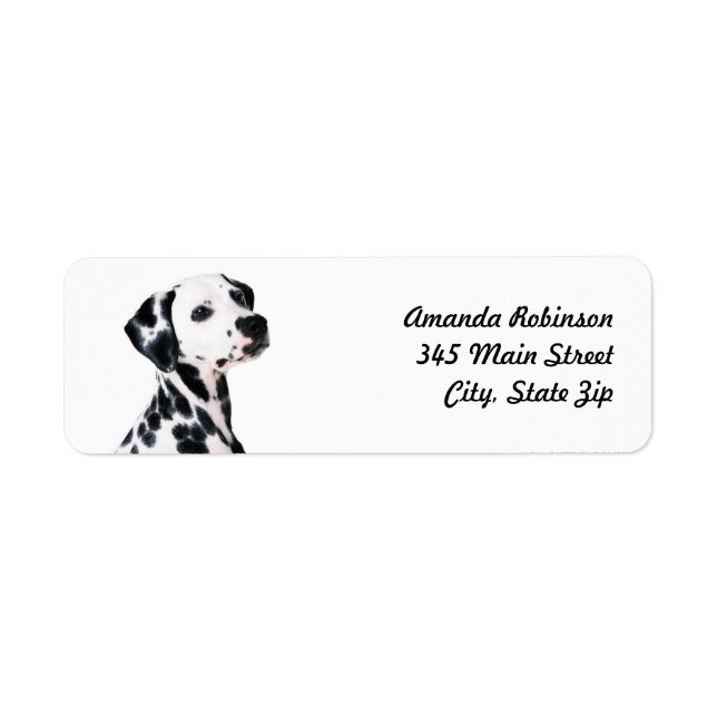 Cute Dalmatian Dog Label (Front)