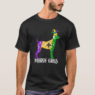 Cute Dalmatian Dog Lover Mardi Gras Party Jester M T-Shirt
