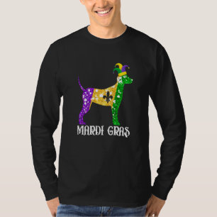 Cute Dalmatian Dog Lover Mardi Gras Party Jester M T-Shirt