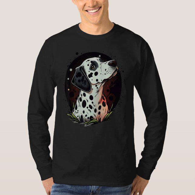 Cute Dalmatian Dog on Dalmatian  1 T-Shirt (Front)