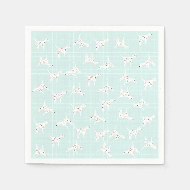 Cute Dalmatian Dog Paper Napkins (Front)