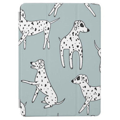 Cute Dalmatian Dog Pattern Blue iPad Air Cover