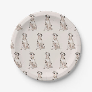 Cute Dalmatian Dog Puppy Paper Plates