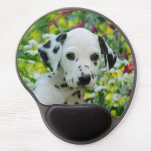 Cute Dalmatian Dog Puppy Portrait, ergonomic Gel Mouse Pad
