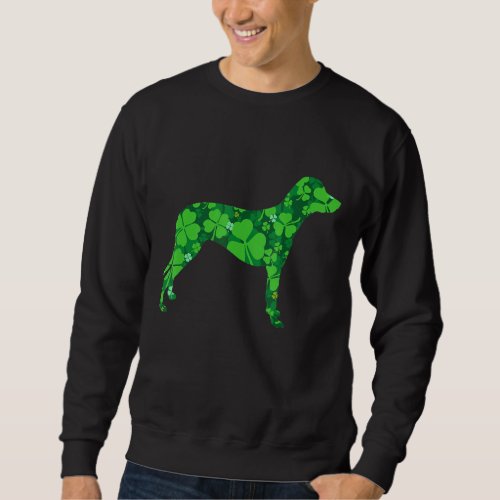 Cute Dalmatian Dog Shamrock Irish St Patrick S Day Sweatshirt