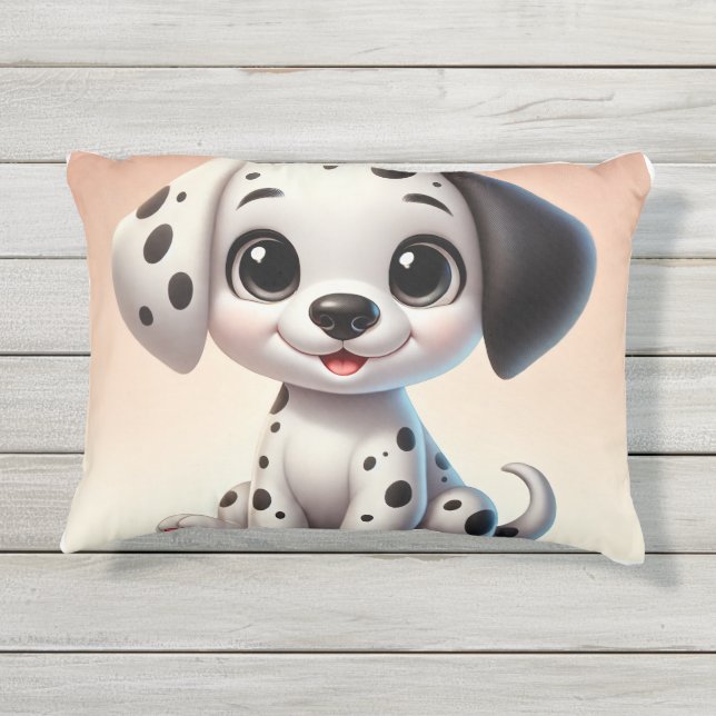 cute dalmatian pillow (Back)