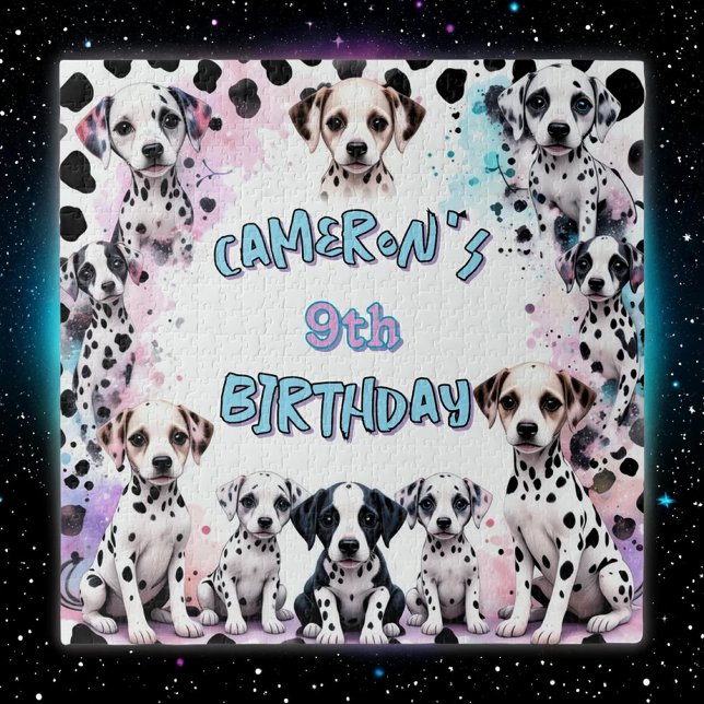 Cute Dalmatian Puppy Birthday Watercolor Puzzle (Creator Uploaded)