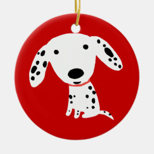Cute Dalmatian Puppy Dog Christmas Holiday Xmas Ceramic Ornament