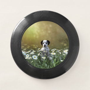 Cute Dalmatian Puppy in Daisies Wham-O Frisbee
