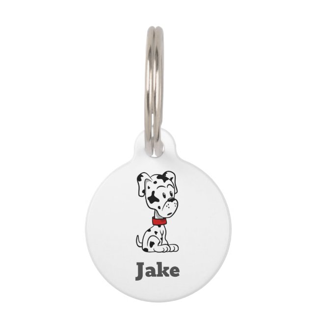Cute Dalmatian Puppy Pet ID Tag (Front)