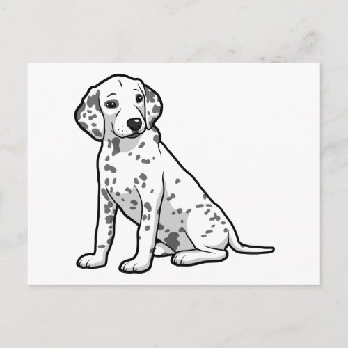 Cute Dalmatian Puppy Postcard