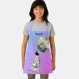 Cute Dalmatian Puppy Rose Animal Personalized Apron