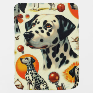 Cute Dalmatian Seamless Baby Blanket