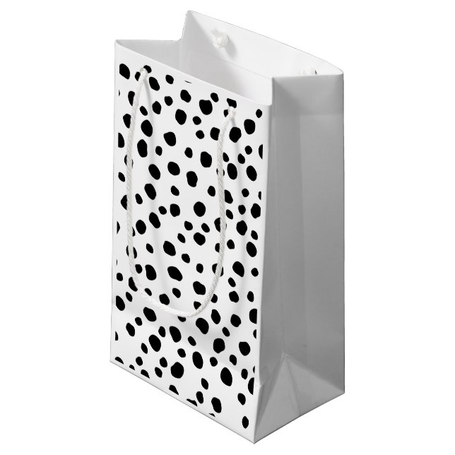 Cute Dalmatian Spot Animal Print Small Gift Bag (Front Angled)