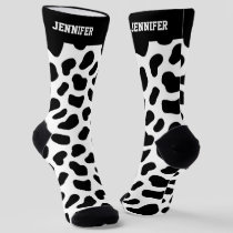 Cute Dalmatian Spot Pattern Dog Lover Socks