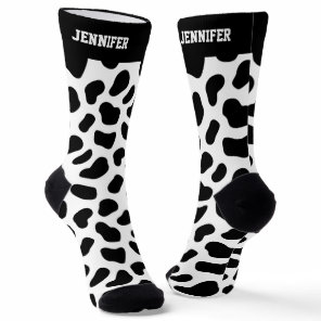 Cute Dalmatian Spot Pattern Dog Lover Socks
