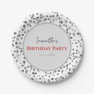 Cute Dalmatian Spots Kids Birthday Party Paper Plates