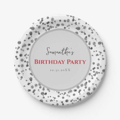 Cute Dalmatian Spots Kids Birthday Party Paper Plates