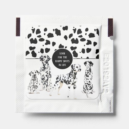 Cute Dalmatians Black  White Happy Spots Hand Sanitizer Packet