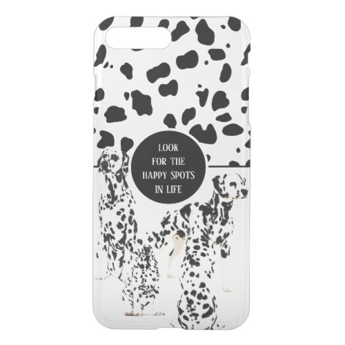 Cute Dalmatians Black  White Happy Spots iPhone 8 Plus7 Plus Case