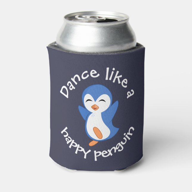 Cute Dance Like a Happy Penguin Can Cooler (Can Back)