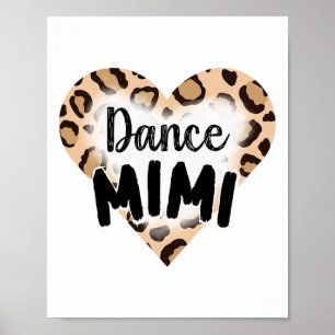 Cute Dance Mimi For Mother's Day Black Heart Patte Poster