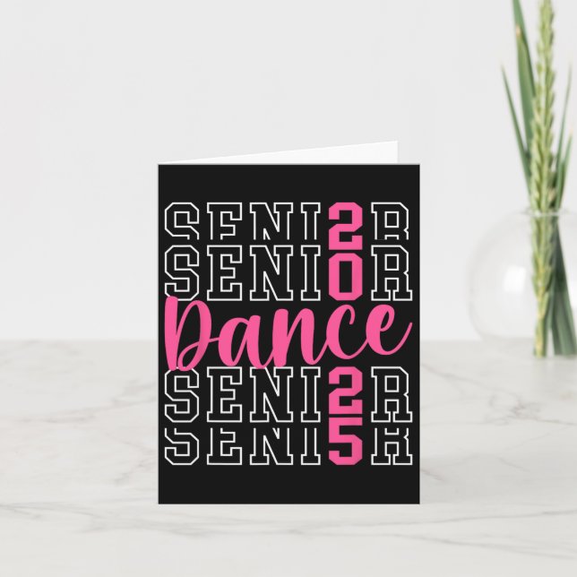Cute Dance Senior 2025 Cl Of 2025 Senior Dancer  Card (Front)