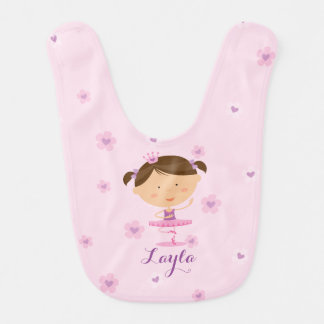 Cute Dancer Ballerina Girl Baby Bib