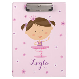 Cute Dancer Ballerina Girl Clipboard