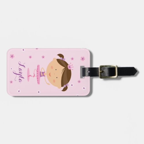 Cute Dancer Ballerina Girl Luggage tag