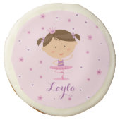 Cute Dancer Ballerina Girl Photo Sugar Cookies (Front)