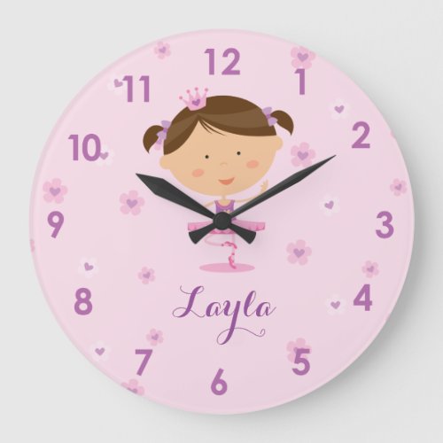 Cute Dancer Ballerina Girl Wall Clock