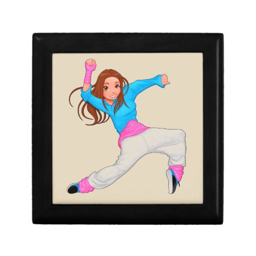 Cute dancer hip hop girl gift box